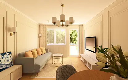 Dwupokojowe mieszkanie dla kobiety