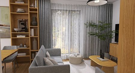 Salon w stylu skandynawsko-japandi