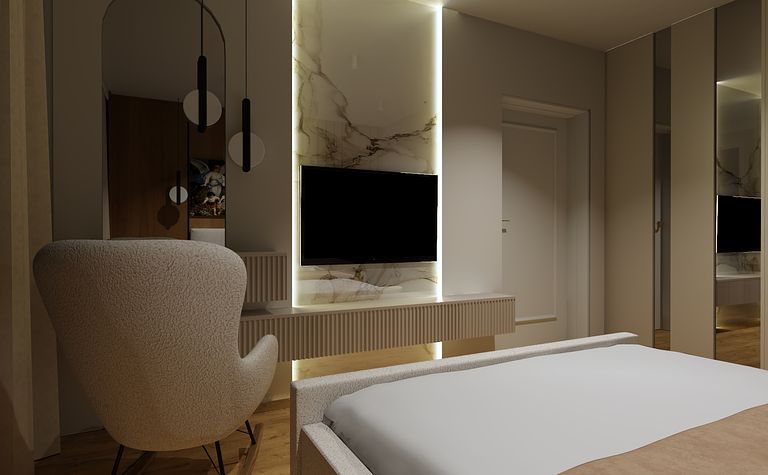 Delikatne nowoczesne mieszkanie