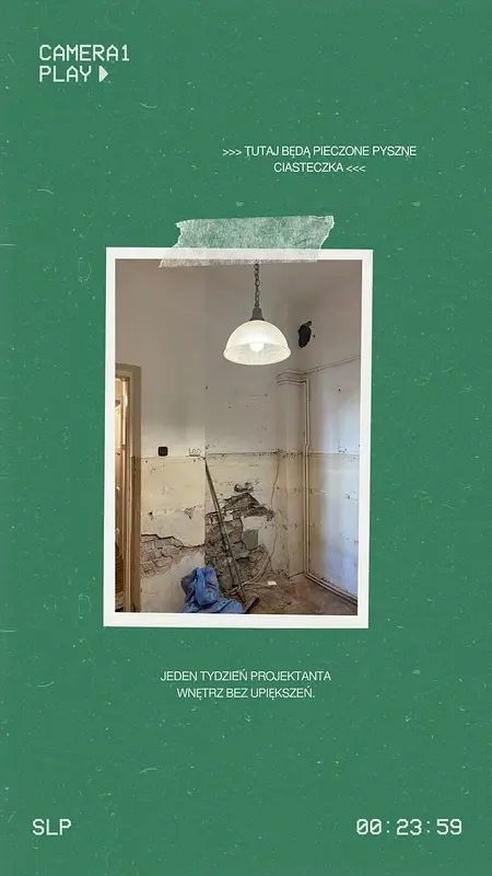 Kuchnia w trakcie remontu z tradycyjnymi akcentami i soft minimalizmem.